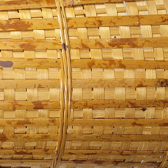 Vintage Wicker Basket 9" Tall Handmade Woven Rattan Bamboo Boho Rustic Decor - Picture 16 of 16